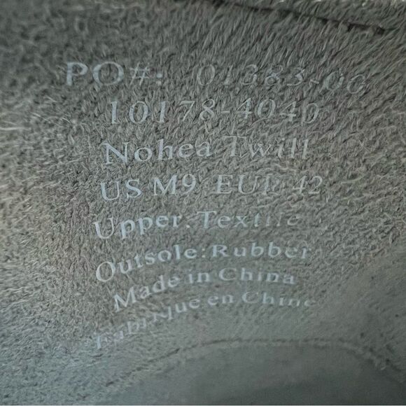 OluKai Mens Nohea Twill Slip On Shoes Black 9‎ 10178-4040